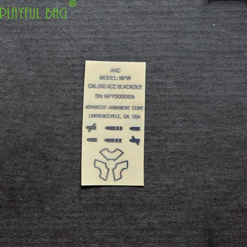 playful bagAAC honey badger water bullet Metal waterproof DIY sticker HK416 water bomb electric continuous Jinming scar Le Hui AK 74u L17