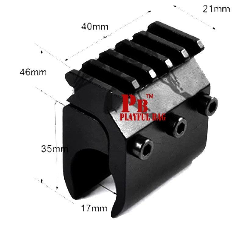 Custom Playful bag capture accessories single-tube pickup track adapter 20MM track installer tube clamp sight holder OA16