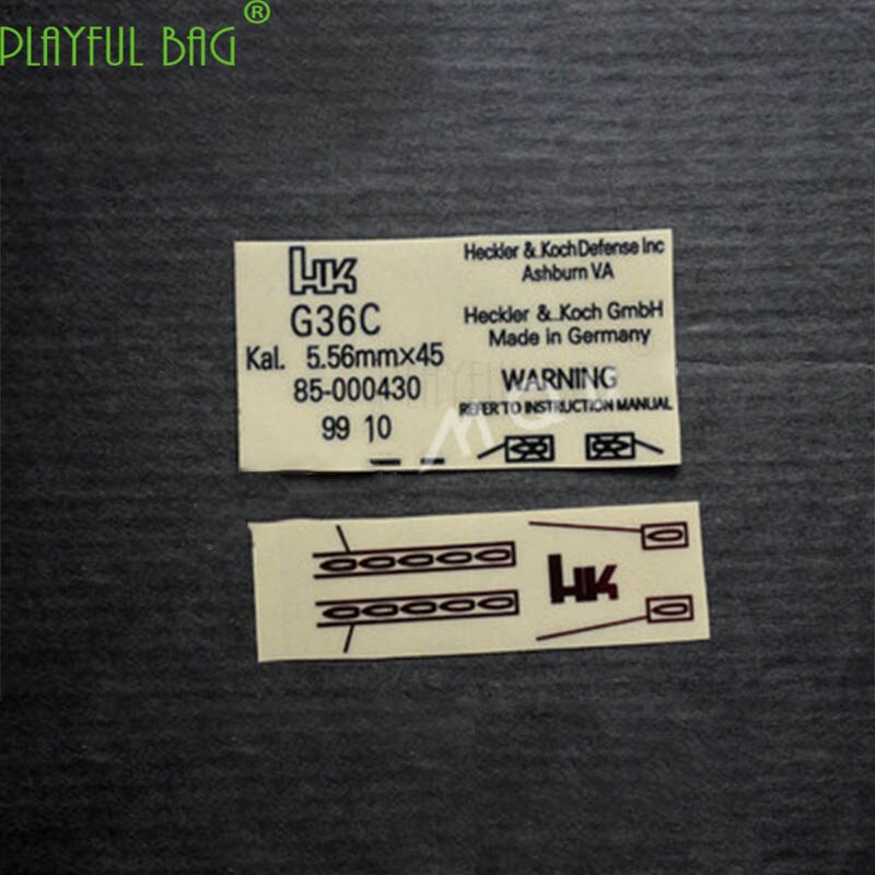 playful bagG36C metal Sticker NEW Weill HK416 Jin Ming SCAR for M4 8 generation electric continuous hair Le Hui ak74U water bullet gun L10