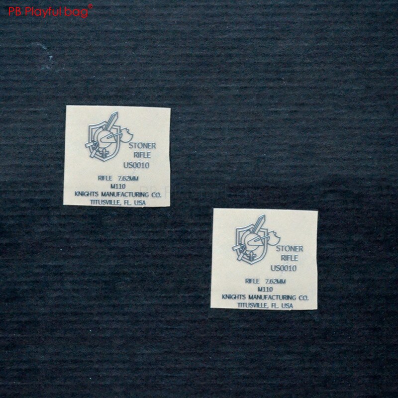 playful bagJinming9 Gen9 SCAR hk416 Outdoor CS activity essential Metal sticker M16A2 Electric water bomb DIY metal sticker lehui AK L59