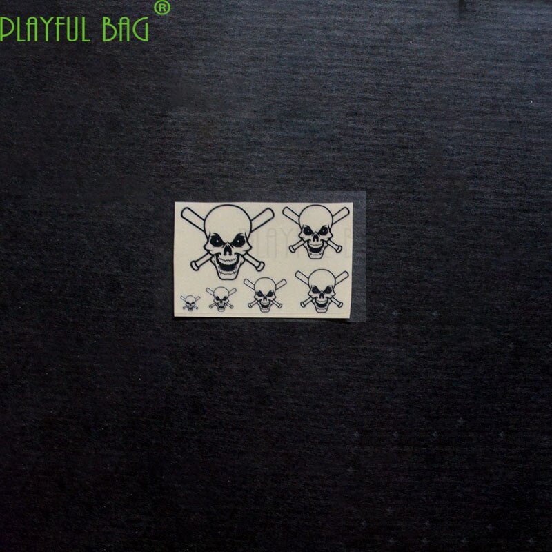 playful bagOutdoor CS Baseball skull Metal waterproof DIY sticker NEW Weill g36 Jinming SCAR for M4 electric water bullet Le Hui ak47u