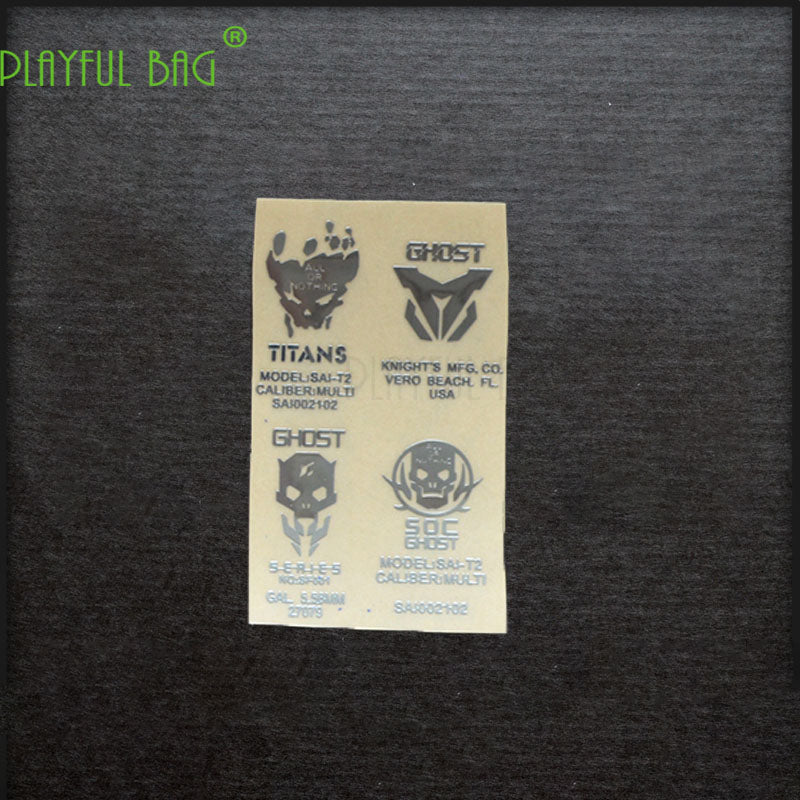 playful bagOutdoor CS Ghost case Metal waterproof DIY sticker mk18 continuous electric water bomb Jinming M4 hk416 Lehui scar AK74 L34