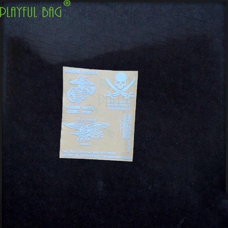 playful bagOutdoor activity CS Hawk M4 water bombs gun metal waterproof DIY sticker accessories SCAR Lu 416 new Weil M4 g36 singularity L50