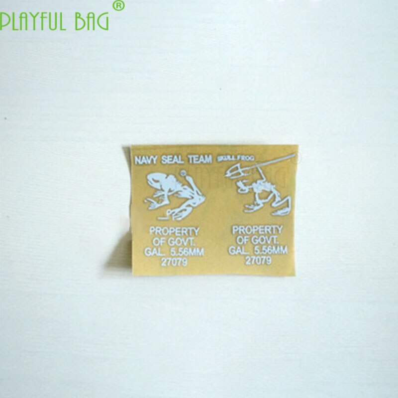 playful bagOutdoor activity CS Metal waterproof DIY sticker Mk18 Continuous Water Bomb Jinming Lower M4 hk416 Le Fai scar AK 74u L01