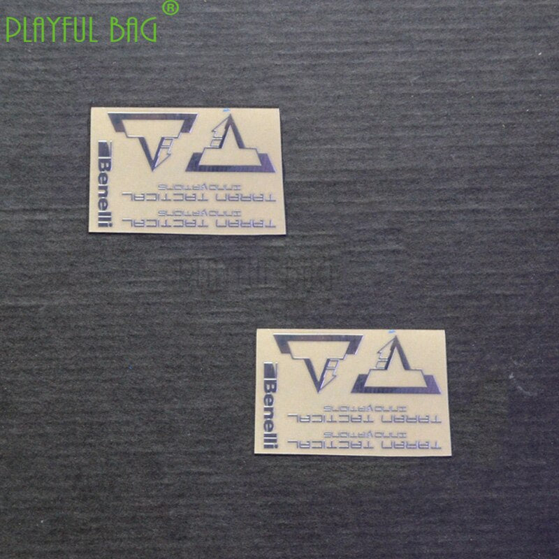 playful bagplayful bag Outdoor CS TTI Benelli metal sticker UDL 1014 AKA m870 jinming under supply electric water bullet sticker LDT L77