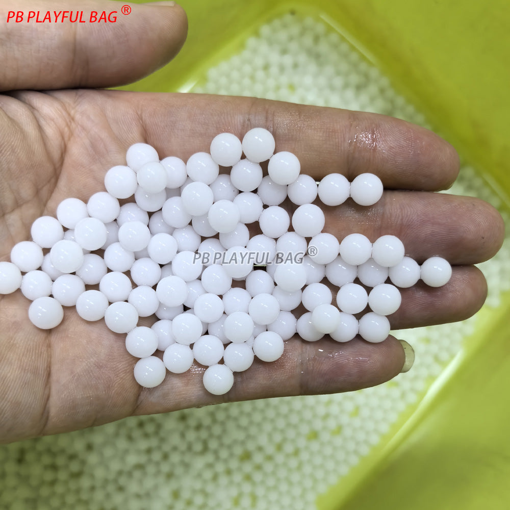 7-8mm Ultra White Gel Balls - Reinforced Toy Ammo for Gel Blaster - Milky White Harden Upgrade - Durable Water Beads QJ159