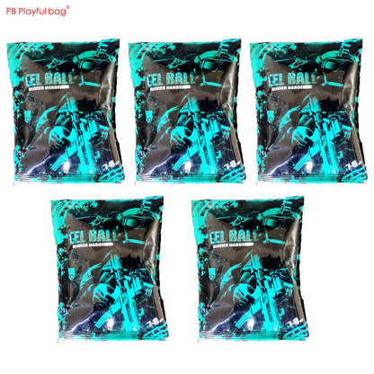 5 packs 7-8MM Frosted Gel Ball Tiffany Blue/Ghost Black Heavier Hardened Water Absorb Beads Toy Gun Bullet QJ93