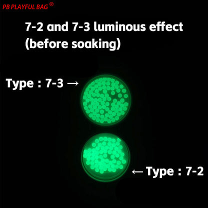 5 pack Glow-in-dark Gel Ball 7-8mm Toy Bullets Night Fluorescent Crystal Ball Water Absorb Beads Gel Ball Gun Accessory QJ69