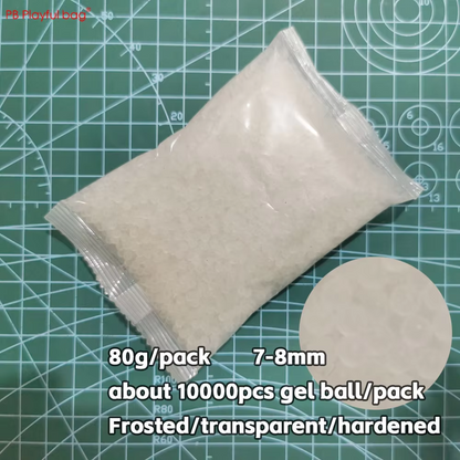 Playful bag Outdoor CS Sport Frosted Transparent Gel Ball Hardened Creamy White Crystal Gel Ball Toy special 7-8mm QE74