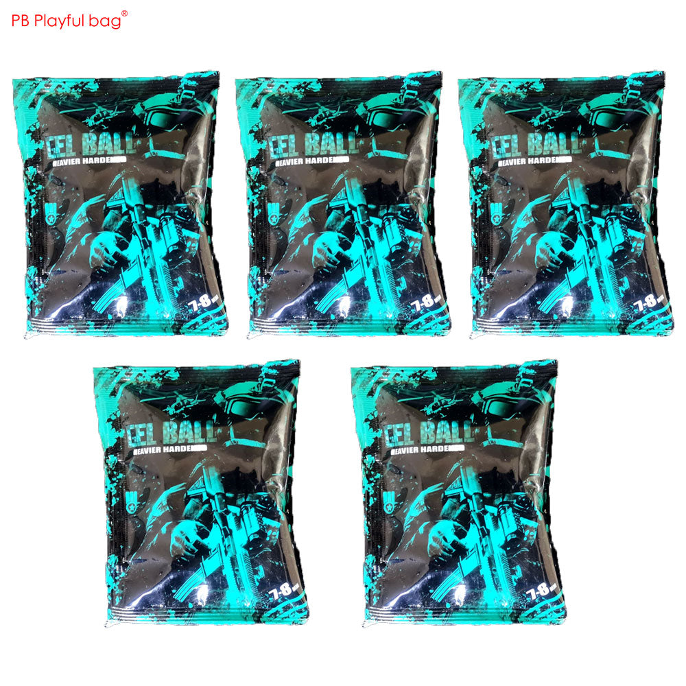 5 packs 7-8MM Frosted Gel Ball Tiffany Blue/Ghost Black Heavier Hardened Water Absorb Beads Toy Gun Bullet QJ93