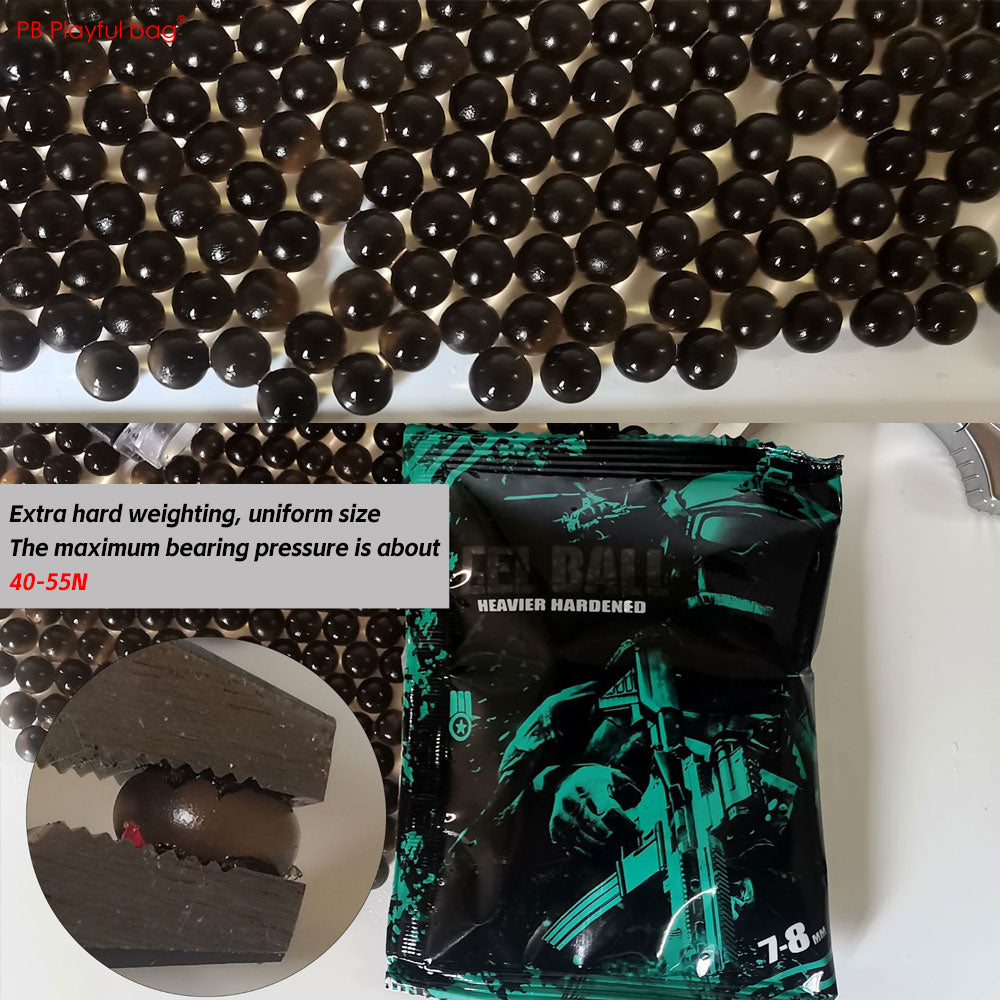 5 packs 7-8MM Frosted Gel Ball Tiffany Blue/Ghost Black Heavier Hardened Water Absorb Beads Toy Gun Bullet QJ93