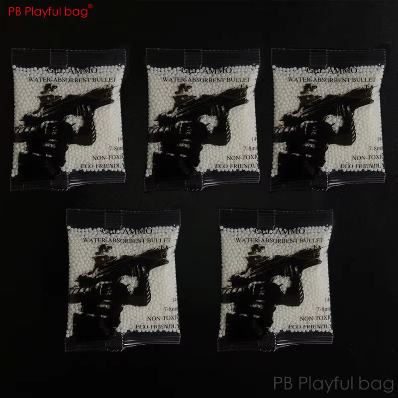 5 packs 7-8MM Toy Bullet For Gel ball Gun Toughened Weighted Milky white Water absorbing ball CS Game Toy accessory QJ68