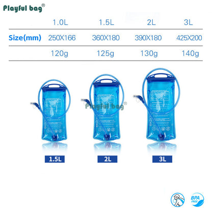 3L Lightweight Hydration Bag Durable Leak-Proof Water Bladder for Outdoor Sports, Cycling Hiking Running Biking AVA362