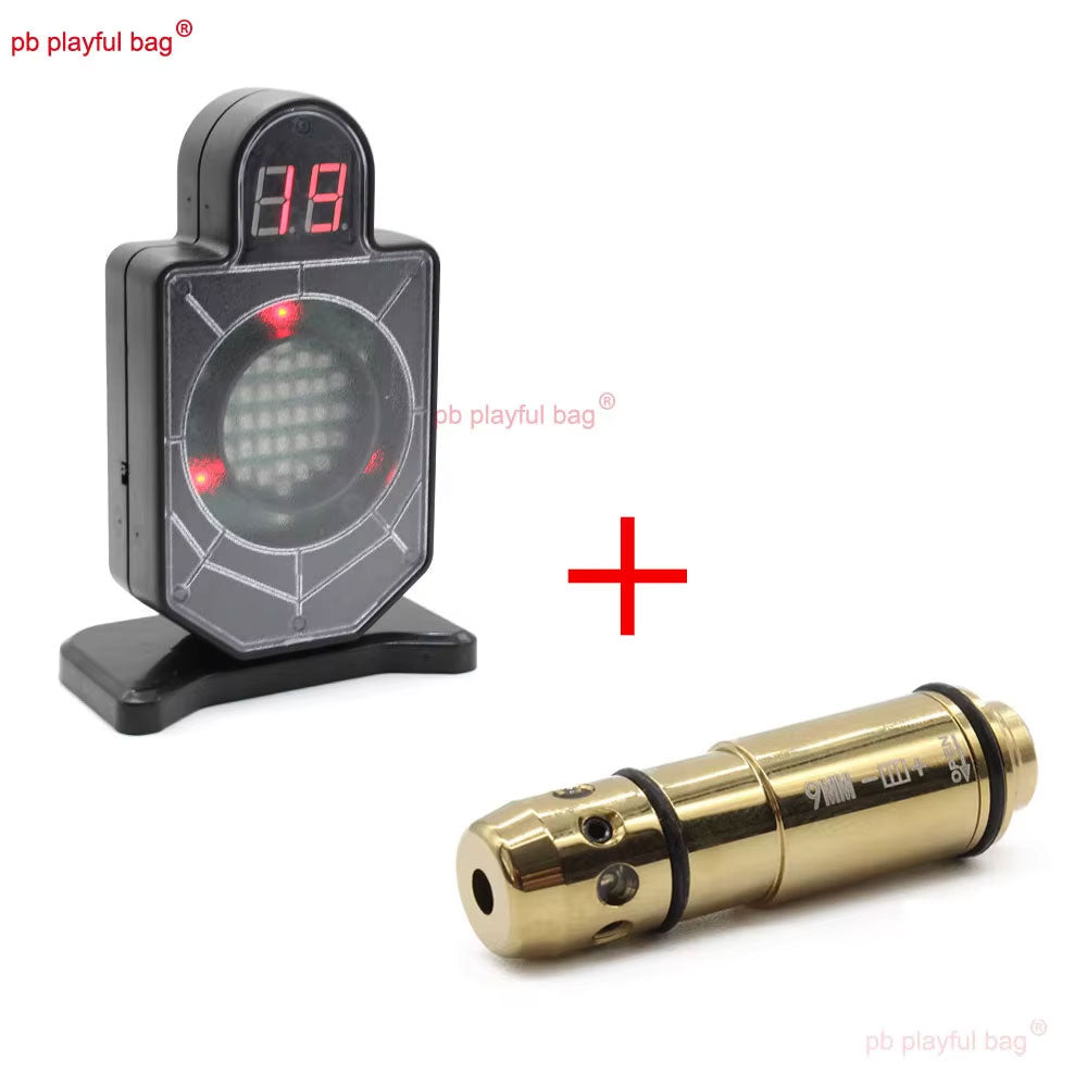 Red Laser Cartridge Bore Sighter 9MM Laser Induction Target 2MW Laser Bullet Toy Accessories QG659 Outdoor Sports Tactical