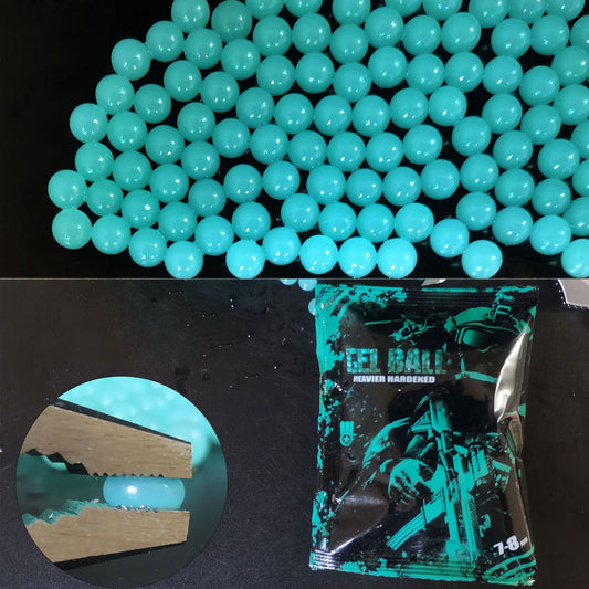 5 packs 7-8MM Frosted Gel Ball Tiffany Blue/Ghost Black Heavier Hardened Water Absorb Beads Toy Gun Bullet QJ93