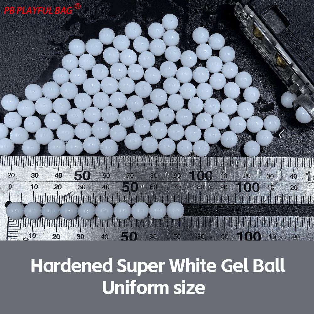 7-8mm Ultra White Gel Balls - Reinforced Toy Ammo for Gel Blaster - Milky White Harden Upgrade - Durable Water Beads QJ159
