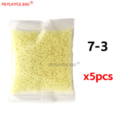 5 pack Glow-in-dark Gel Ball 7-8mm Toy Bullets Night Fluorescent Crystal Ball Water Absorb Beads Gel Ball Gun Accessory QJ69