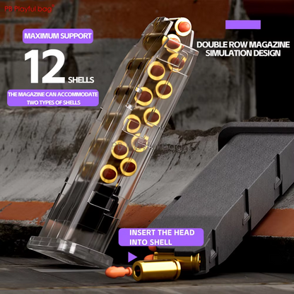 2-IN-1 Dual Mode G17 Toy Pistol Shell Ejection Model Entertainment Laser Gun With Target Children Toy Gun Game QJ90