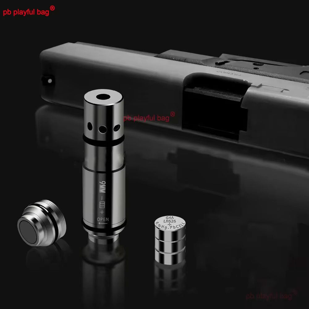 New 9mm Flat Head Gray Laser Bore Sight Toy Red Dot Training 2MW Laser Adult Outdoor Sports Game Accessories Gift QG526