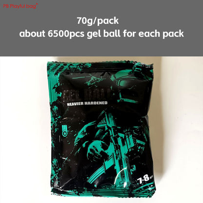 5 packs 7-8MM Frosted Gel Ball Tiffany Blue/Ghost Black Heavier Hardened Water Absorb Beads Toy Gun Bullet QJ93
