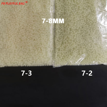 5 pack Glow-in-dark Gel Ball 7-8mm Toy Bullets Night Fluorescent Crystal Ball Water Absorb Beads Gel Ball Gun Accessory QJ69