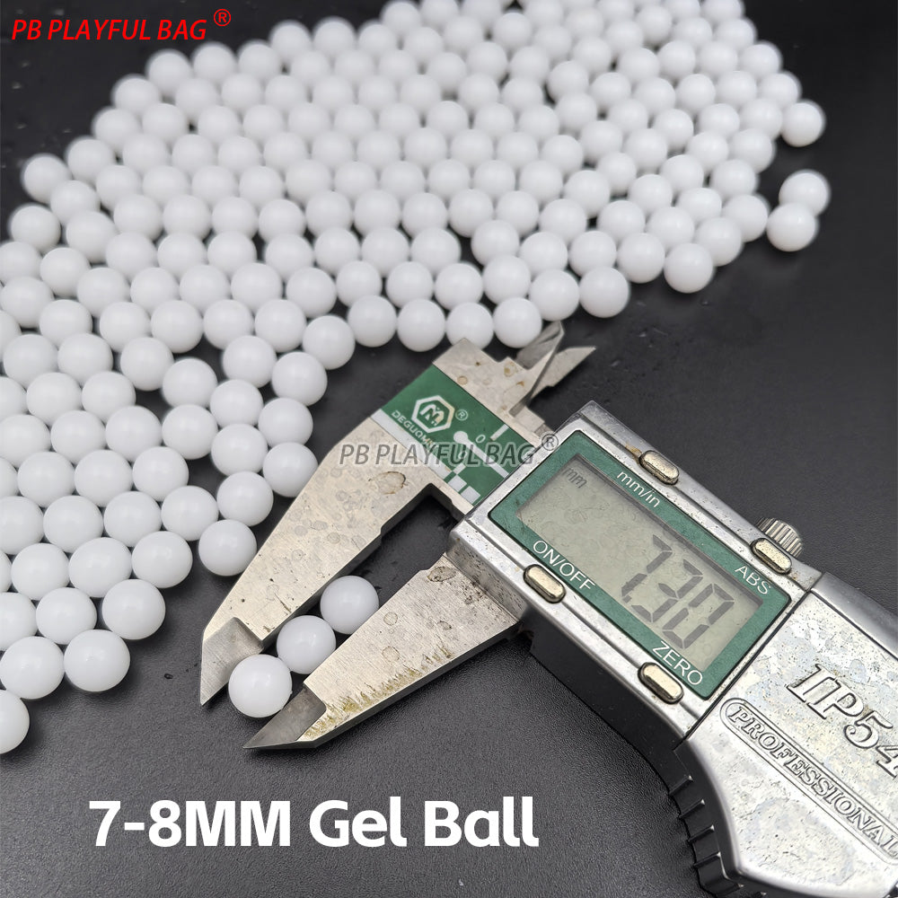 7-8mm Ultra White Gel Balls - Reinforced Toy Ammo for Gel Blaster - Milky White Harden Upgrade - Durable Water Beads QJ159