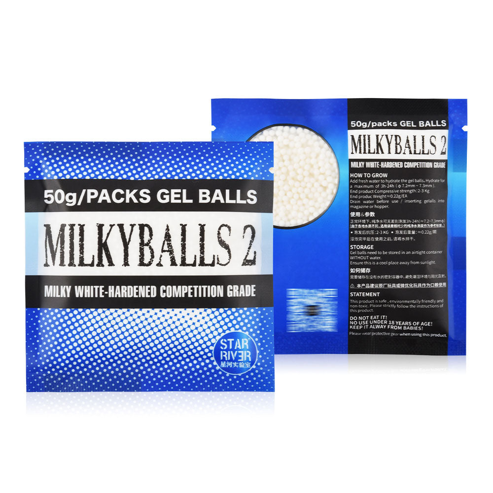 Outdoor Sports 7.2MM Milk Ball 2 Milky White Gel Ball Toy Accessories Water Bullet Adult Leisure CS Game QG736 Gel water bead gun