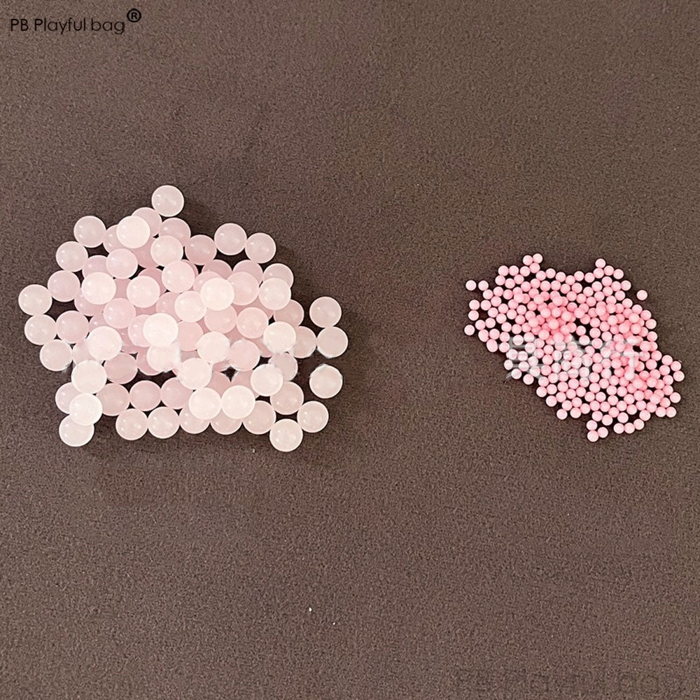 Outdoor Sport 7-8mm Pink Gel Ball Water Bullet Absorbing Ball Toy Accessories Frosted Hardening Crystal Beads Toy Gun Game QG501