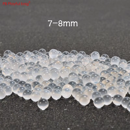 PB Playful bag Outdoor sport P1 special 7mm Frosted transparent gel ball Hardened/creamy white/heavier crystal gel ball toy