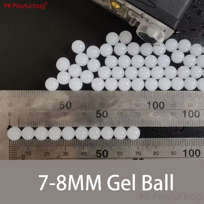 5 packs 7-8MM Toy Bullet For Gel ball Gun Toughened Weighted Milky white Water absorbing ball CS Game Toy accessory QJ68