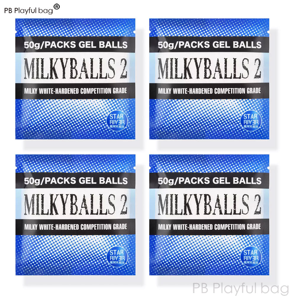 Outdoor Sports 7.2MM Milk Ball 2 Milky White Gel Ball Toy Accessories Water Bullet Adult Leisure CS Game QG736 Gel water bead gun