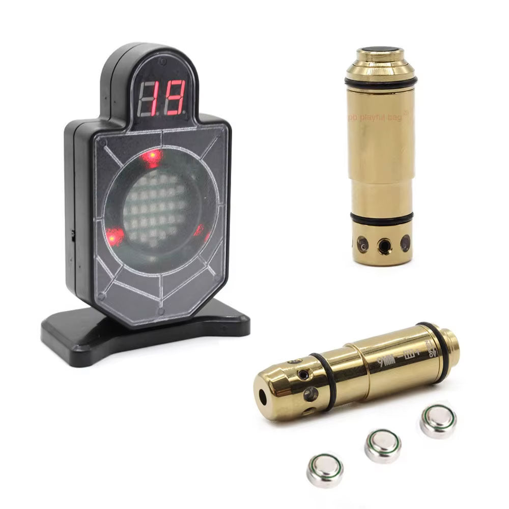 Red Laser Cartridge Bore Sighter 9MM Laser Induction Target 2MW Laser Bullet Toy Accessories QG659 Outdoor Sports Tactical
