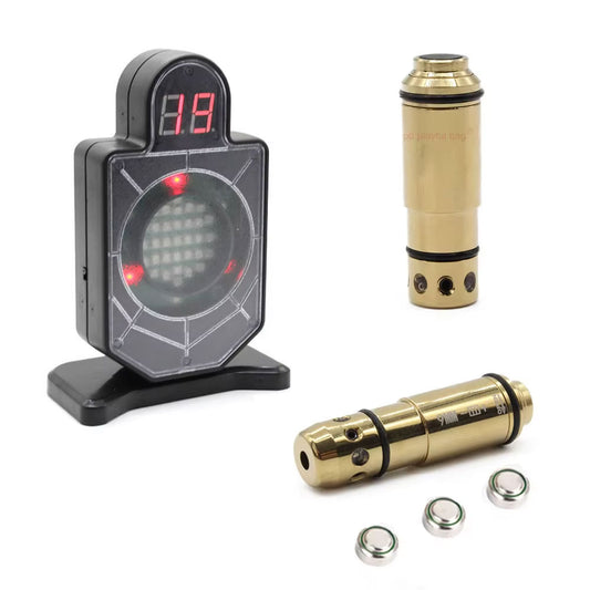 Red Laser Cartridge Bore Sighter 9MM Laser Induction Target 2MW Laser Bullet Toy Accessories QG659 Outdoor Sports Tactical