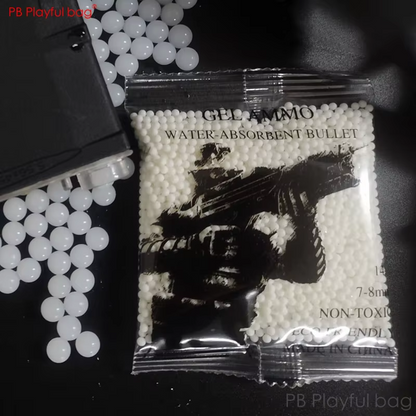 5 packs 7-8MM Toy Bullet For Gel ball Gun Toughened Weighted Milky white Water absorbing ball CS Game Toy accessory QJ68