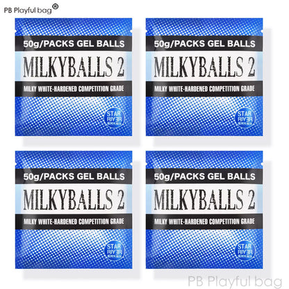 Outdoor Sports 7.2MM Milk Ball 2 Milky White Gel Ball Toy Accessories Water Bullet Adult Leisure CS Game QG736 Gel water bead gun