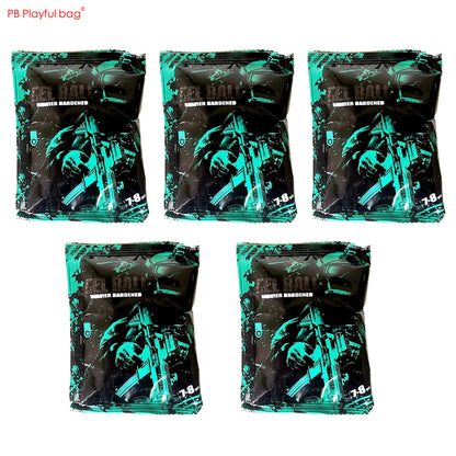 5 packs 7-8MM Frosted Gel Ball Tiffany Blue/Ghost Black Heavier Hardened Water Absorb Beads Toy Gun Bullet QJ93