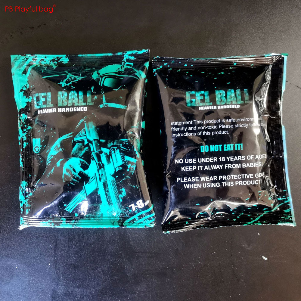 5 packs 7-8MM Frosted Gel Ball Tiffany Blue/Ghost Black Heavier Hardened Water Absorb Beads Toy Gun Bullet QJ93