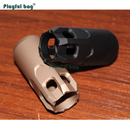 Playful bag Replica Toy Fire cap Front tube 14CCW Simple Silencer Version Outdoor CS gel ball launcher decoration accessory Upgrade material AQB62 Gun suppressor