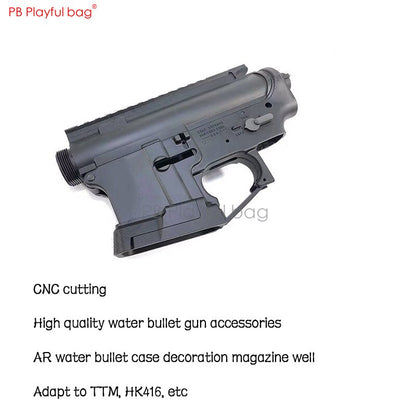 AR Magazine Well HK416 TTM water bullet toys gun FTM cartridge receiver Magazine Well CNC cutting decorative accessory Toys OB42