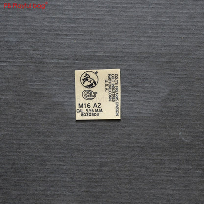 playful bagOutdoor CS activity essential Metal sticker M16A2 DIY sticker Water bullet gun metal sticker TTM L58
