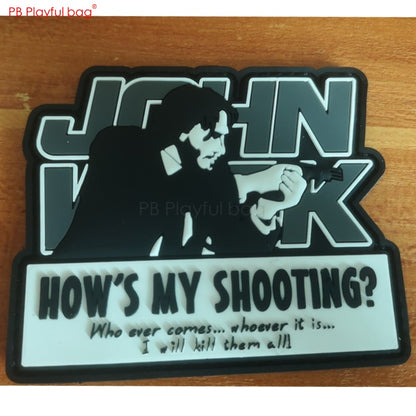 гуллівая сумка гуллівая сумка Тактычная нашыўка на адкрытым паветры John Wick 2 Patch Creative CS tactical Patch Movie Фанаты Джона Уіка любяць L73 