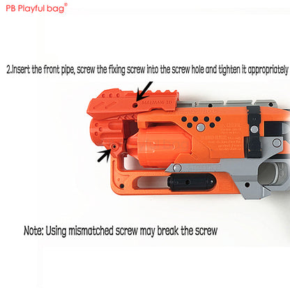 Toy gun parts Outdoor Game essential DIY Soft Bullet Launcher 3D Printing Accessories Ranger Front Tube Suite JN-04 M68